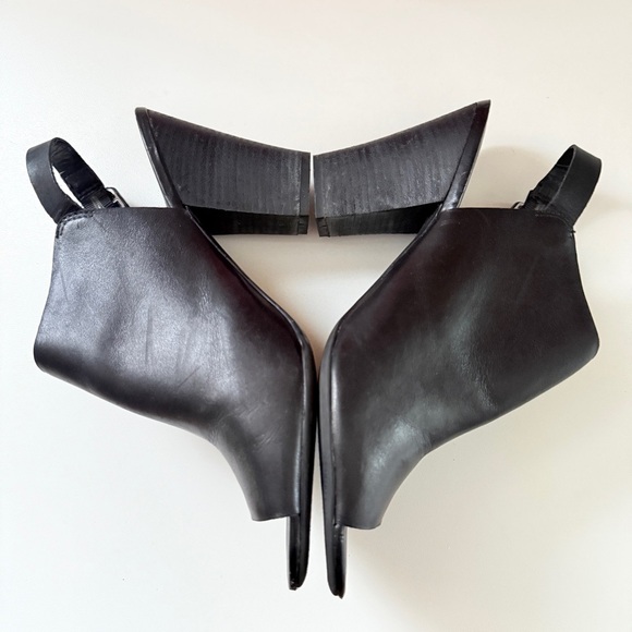 Franco Sarto Black Peep-Toe Block Heel Sandals - Picture 5 of 8